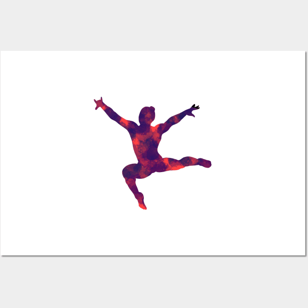 Blue/Red Gymnast/Dancer Wall Art by Becky-Marie